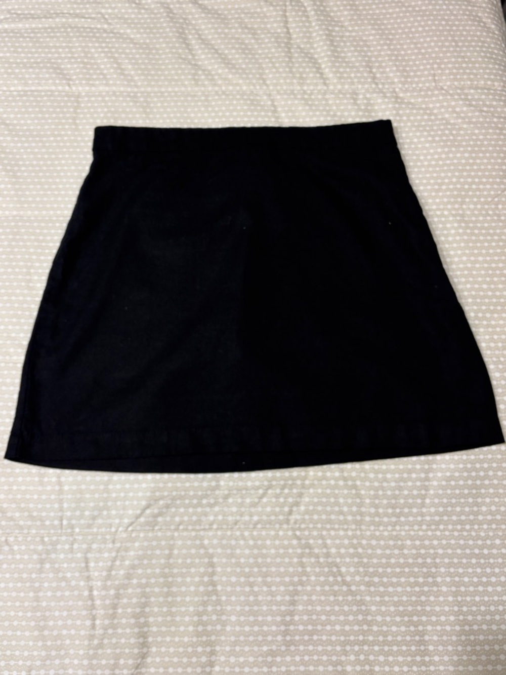 Old Navy High-Waisted Linen-Blend Mini Skirt Black Size M
